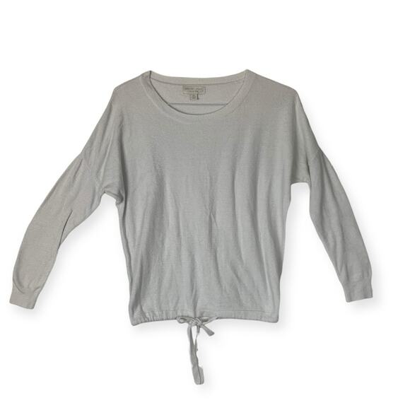Barefoot Dreams women's extra small xs white pullover top lightweight cozy tie c - Picture 1 of 8